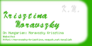 krisztina moravszky business card